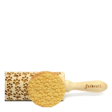 Folkroll - Engraved Rolling Pin - Dog Paw (2 sizes)