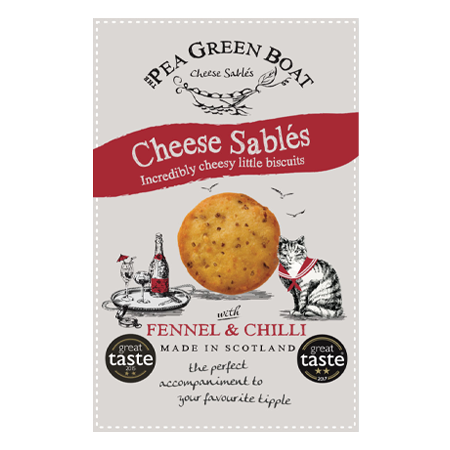 Pea Green Boat - Cheese Sablés with Fennel & Chilli