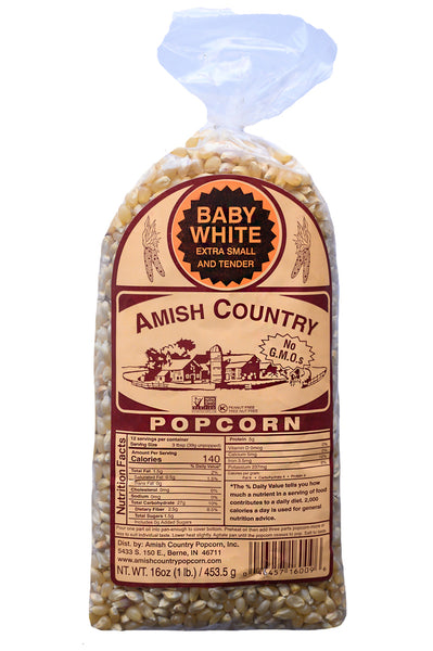 Amish Country Popcorn - Baby White