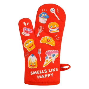 Blue Q Oven Mitts - Smells Like Happy