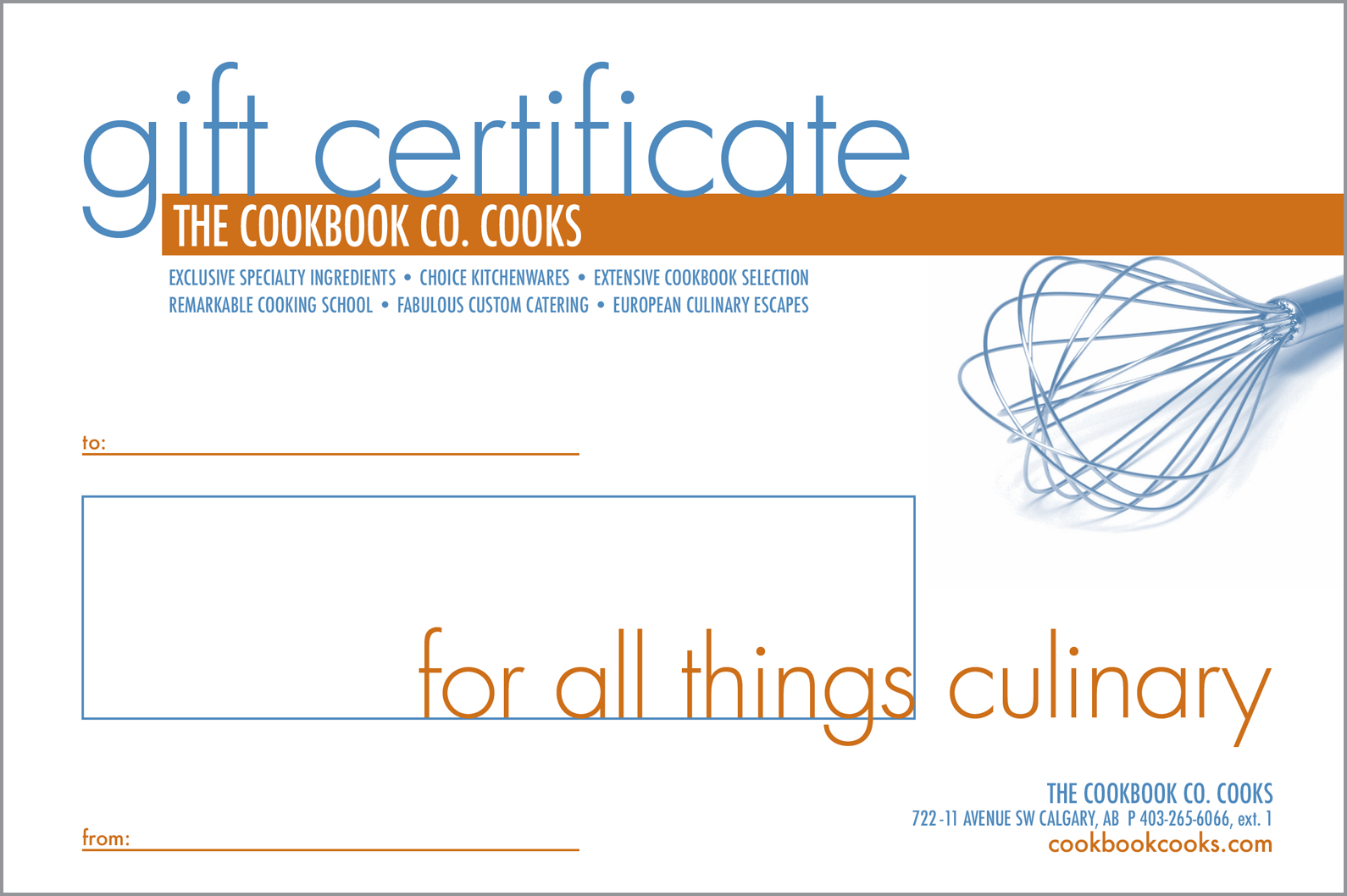 The Cookbook Co. Cooks Gift Card