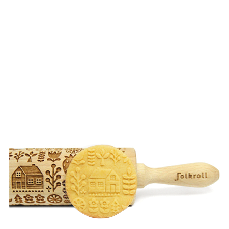 Folkroll - Engraved Rolling Pin - Scandinavian Folk (2 sizes)