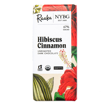 Raaka - Hisbiscus Cinnamon Unroasted Dark Chocolate 67%