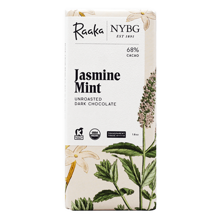 Raaka - Jasmine Mint Unroasted Dark Chocolate 68%