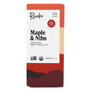 Raaka - Maple & Nibs Unroasted Dark Chocolate 75%