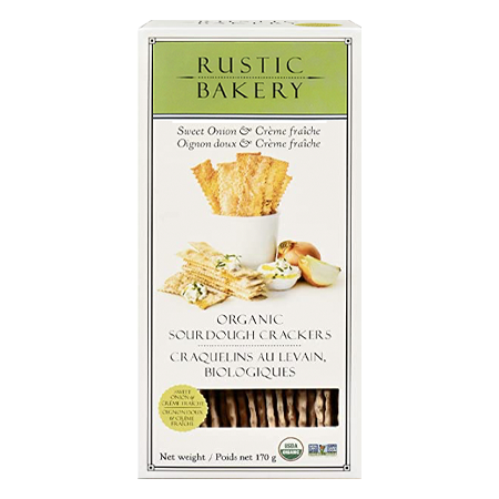 Rustic Bakery - Sweet Onion & Crème Fraîche Organic Sourdough Crackers