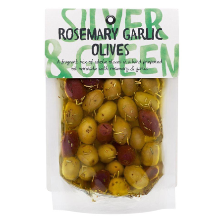 Silver and Green - Rosemary Garlic Stuffed Olives