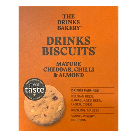 The Drinks Bakery - Mature Cheddar, Chili and Almond Biscuits